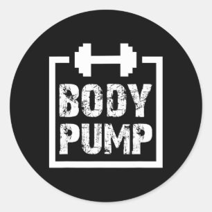 Pegatina Redonda Motivación De Fitness De La Bomba Corporal Para Co