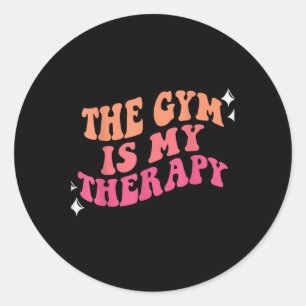 Pegatina Redonda Motivación divertida de entrenamiento de gimnasio 