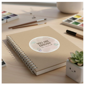 Pegatina Redonda Motivation Quote Sticker 