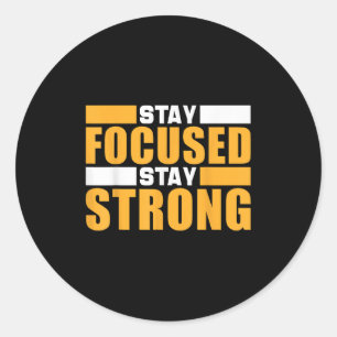 Pegatina Redonda Motivation Quote Success - Stay Stron