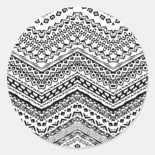 Pegatina Redonda Motivos étnicos 2