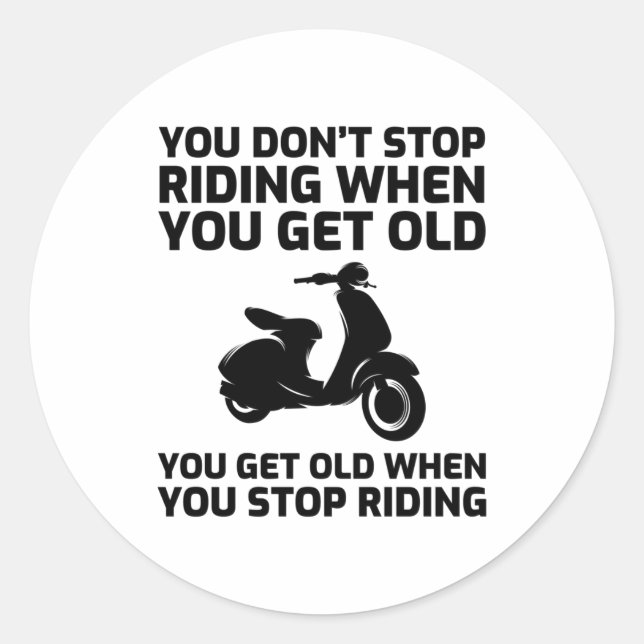 Pegatina Redonda Moto ciclomotor motocicleta motocicleta motociclet (Anverso)