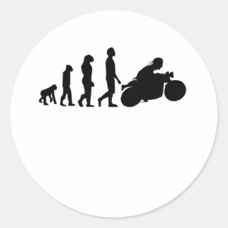 Pegatina Redonda Motocicleta de evolución de motociclismo