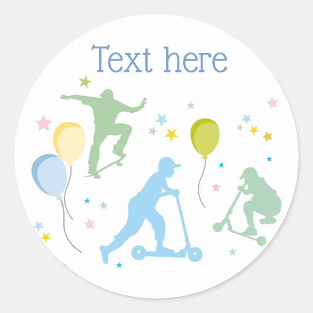 Pegatina Redonda Motocicletas, bicicletas, patinetas, paseo por enc (Anverso)