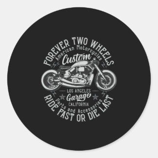 Pegatina Redonda Motocicletas Bobber