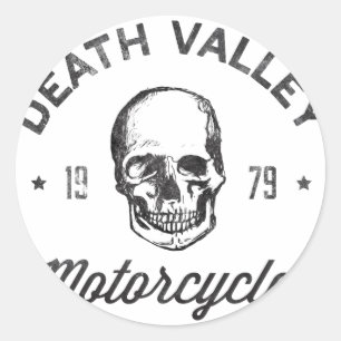 Pegatina Redonda Motocicletas de Death Valley