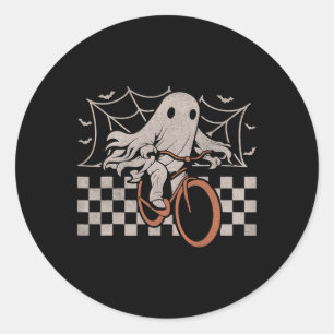Pegatina Redonda Motociclismo fantasma Halloween Costume Ghoul Bike