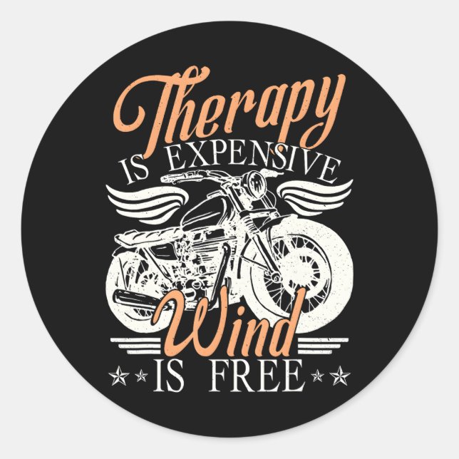 Pegatina Redonda Motociclista motociclista (Anverso)