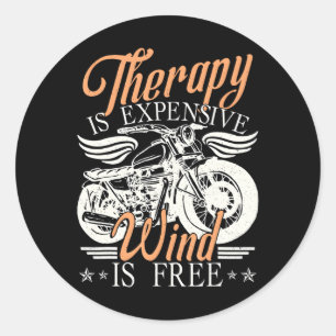 Pegatina Redonda Motociclista motociclista