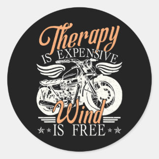 Pegatina Redonda Motociclista motociclista