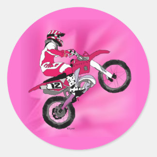 Pegatina Redonda Motocross 303