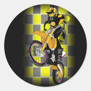 Pegatina Redonda Motocross 407