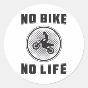 Pegatina Redonda Motocross Bicicleta Motocross Bicicleta Biker Funn