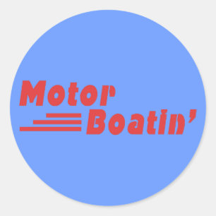 Pegatina Redonda Motor Boatin