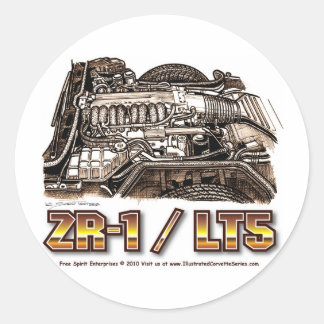 Pegatina Redonda Motor Corvette ZR1/LT5 320