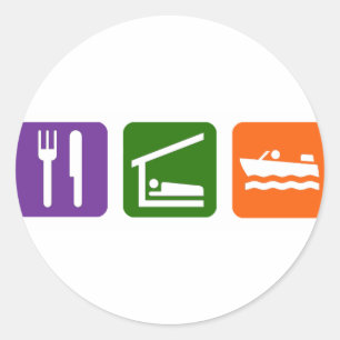 Pegatina Redonda Motor del sueño de comer