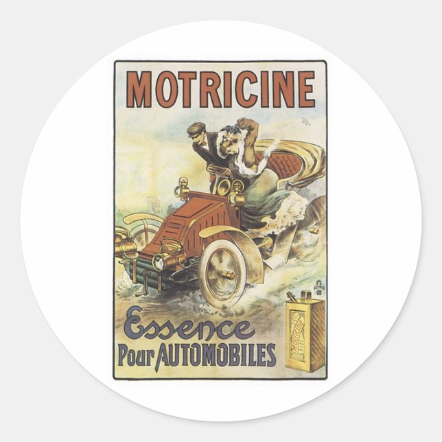 Pegatina Redonda Motricine Essence Pour Automobiles (Anverso)