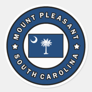 Pegatina Redonda Mount Pleasant South Carolina