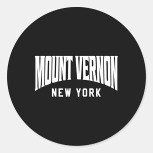 Pegatina Redonda Mount Vernon Nueva York