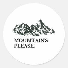 Pegatina Redonda Mountains calling
