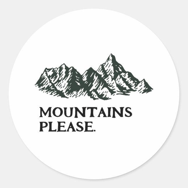 Pegatina Redonda Mountains calling (Anverso)