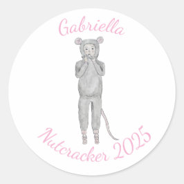 Pegatina Redonda Mouse Nutcracker Sticker