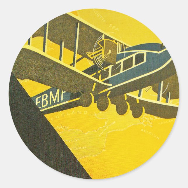 Pegatina Redonda Mover con los tiempos (Anverso)