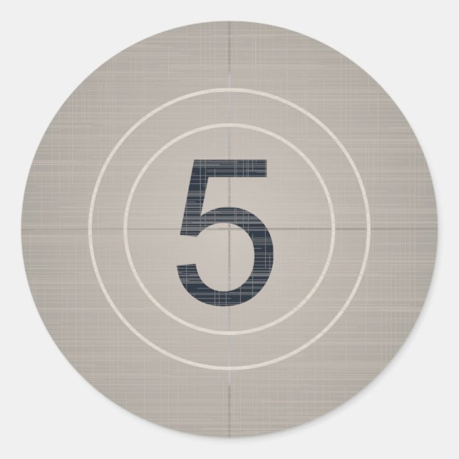 Pegatina Redonda Mover cuenta atrás (Anverso)