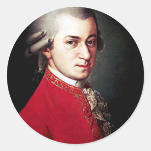 Pegatina Redonda Mozart Classic