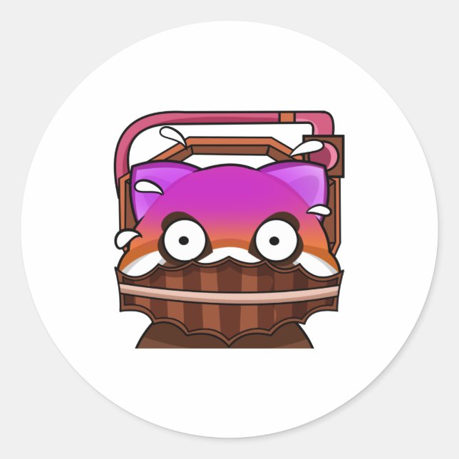 Pegatina Redonda mrs saw (Anverso)