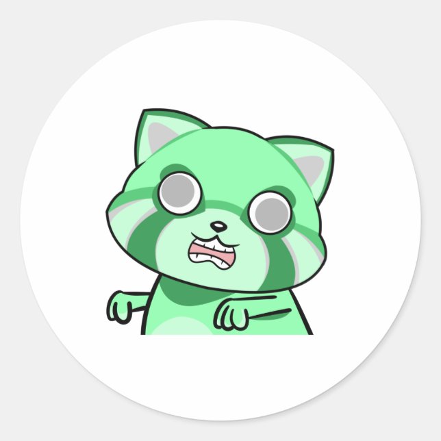 Pegatina Redonda mrs zombie (Anverso)