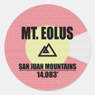 Pegatina Redonda Mt. Eolus