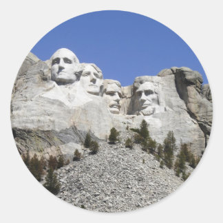 Pegatina Redonda Mt Rushmore