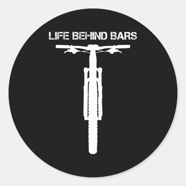 Pegatina Redonda Mtb Mountain Bike (Anverso)