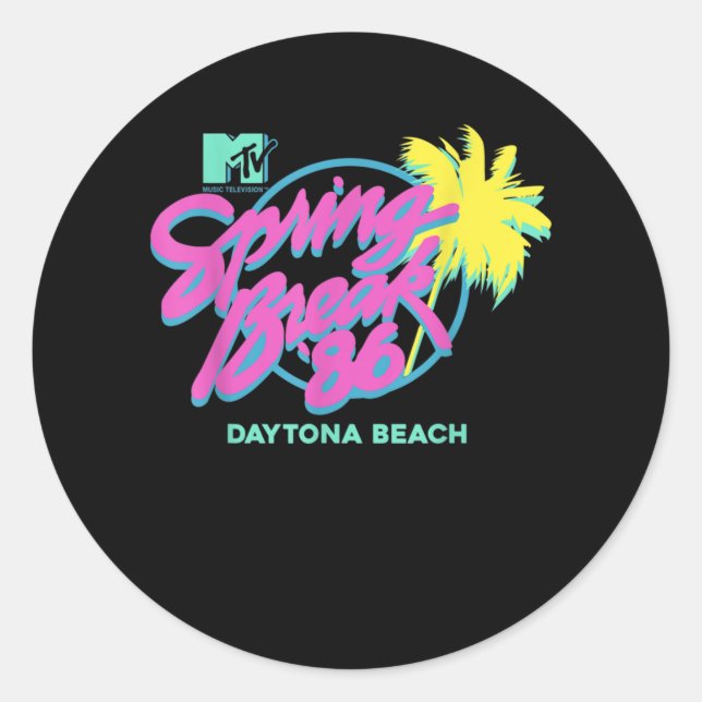 Pegatina Redonda MTV Spring Break Daytona Beach (Anverso)