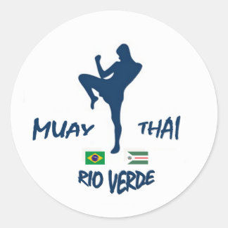 PEGATINA REDONDA MUAY THAI RIO VERDE