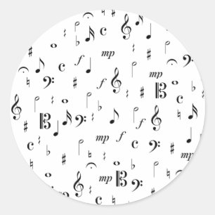 Pegatina Redonda Mucha música