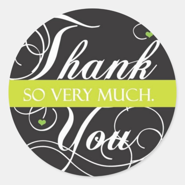 Pegatina Redonda Muchas gracias (Anverso)