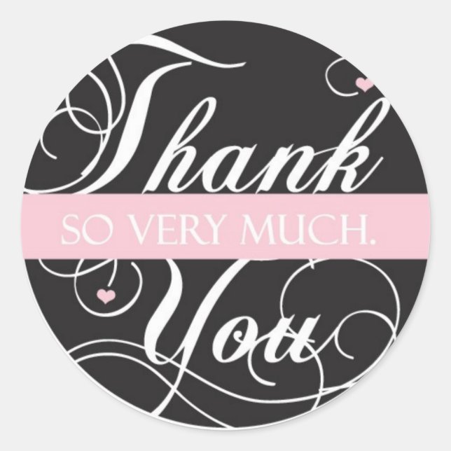 Pegatina Redonda Muchas gracias (Anverso)