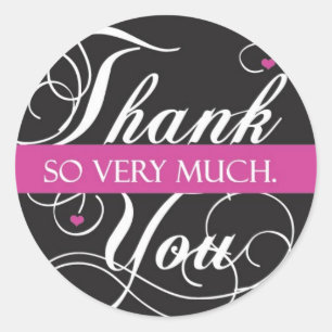 Pegatina Redonda Muchas gracias