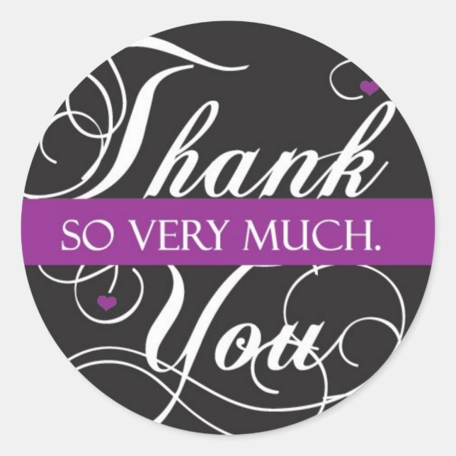 Pegatina Redonda Muchas gracias (Anverso)