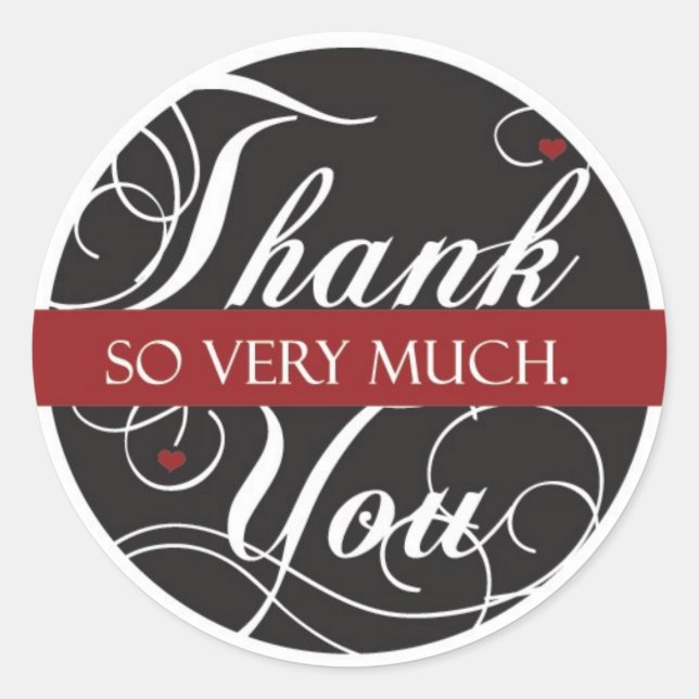 Pegatina Redonda Muchas gracias (Anverso)