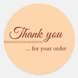 Pegatina Redonda Muchas gracias a los clientes de negocios simples