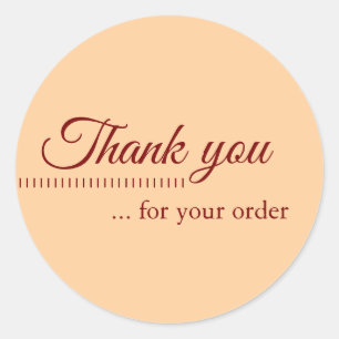 Pegatina Redonda Muchas gracias a los clientes de negocios simples