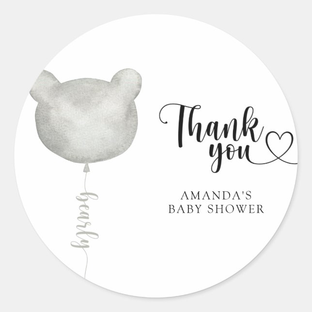 Pegatina Redonda Muchas gracias antes (Anverso)