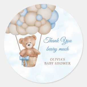 Pegatina Redonda Muchas Gracias Baby Shower Agradecimiento