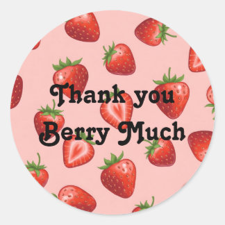 Pegatina Redonda Muchas gracias Berry