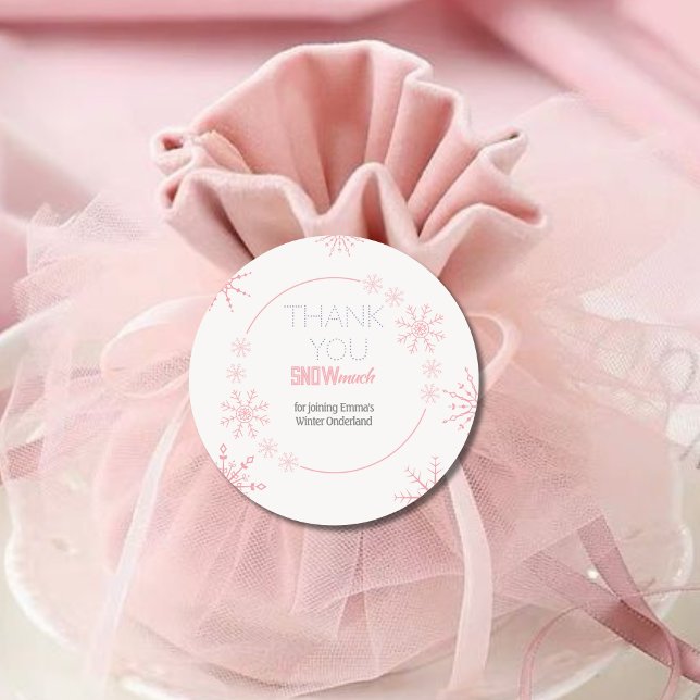 Pegatina Redonda Muchas gracias por la nieve (Subido por el creador)