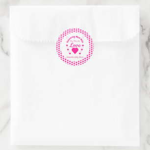 Pegatina Redonda Mucho amor Baby Shower