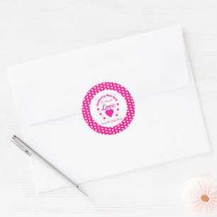Pegatina Redonda Mucho amor Baby Shower